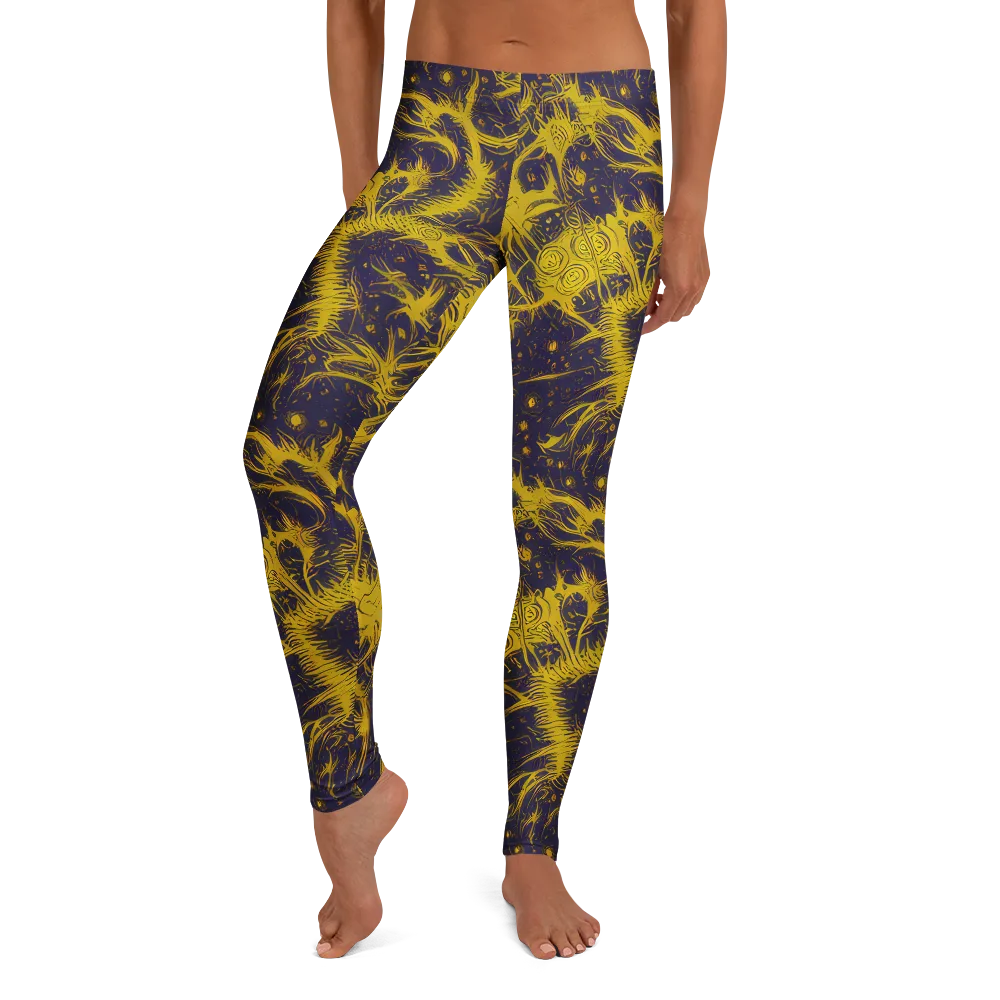 Golden Thornspell on Leggings — Front