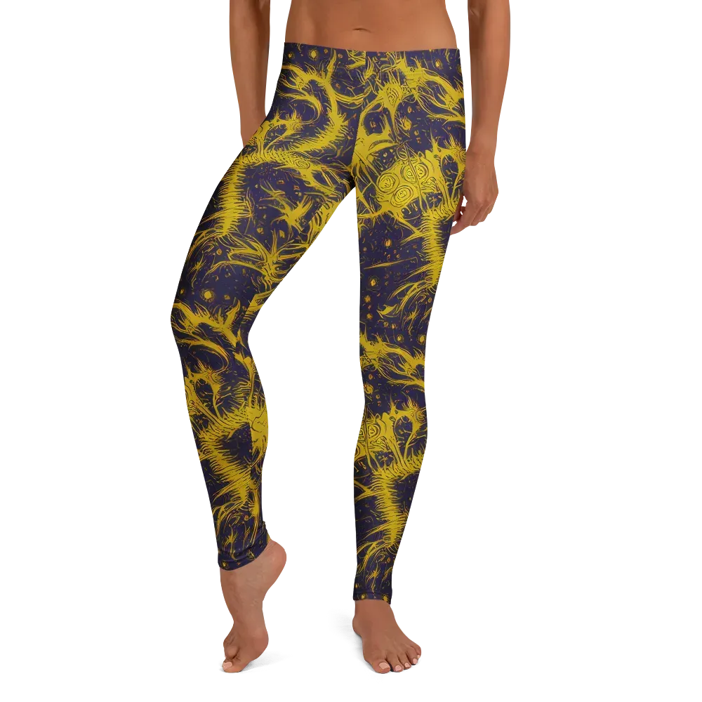 Golden Thornspell on Leggings — Front