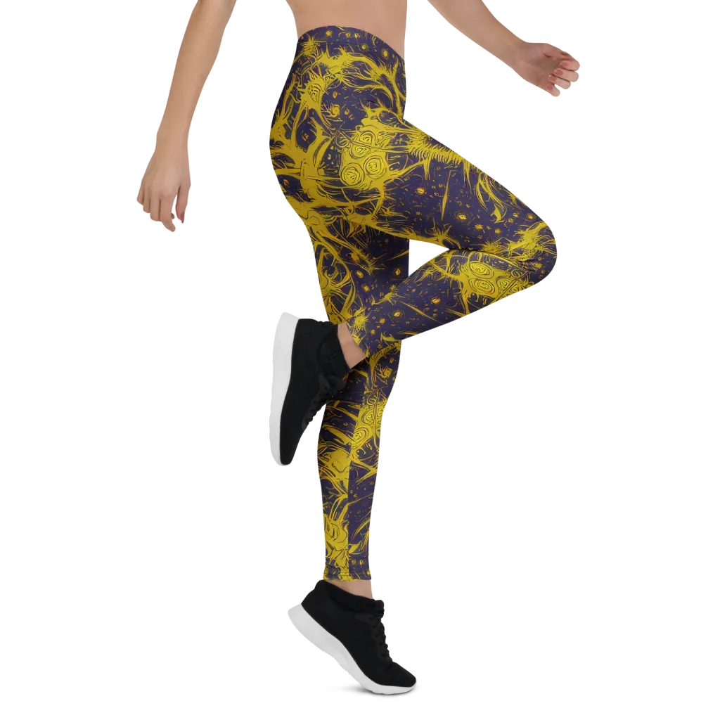 Golden Thornspell on Leggings — Right