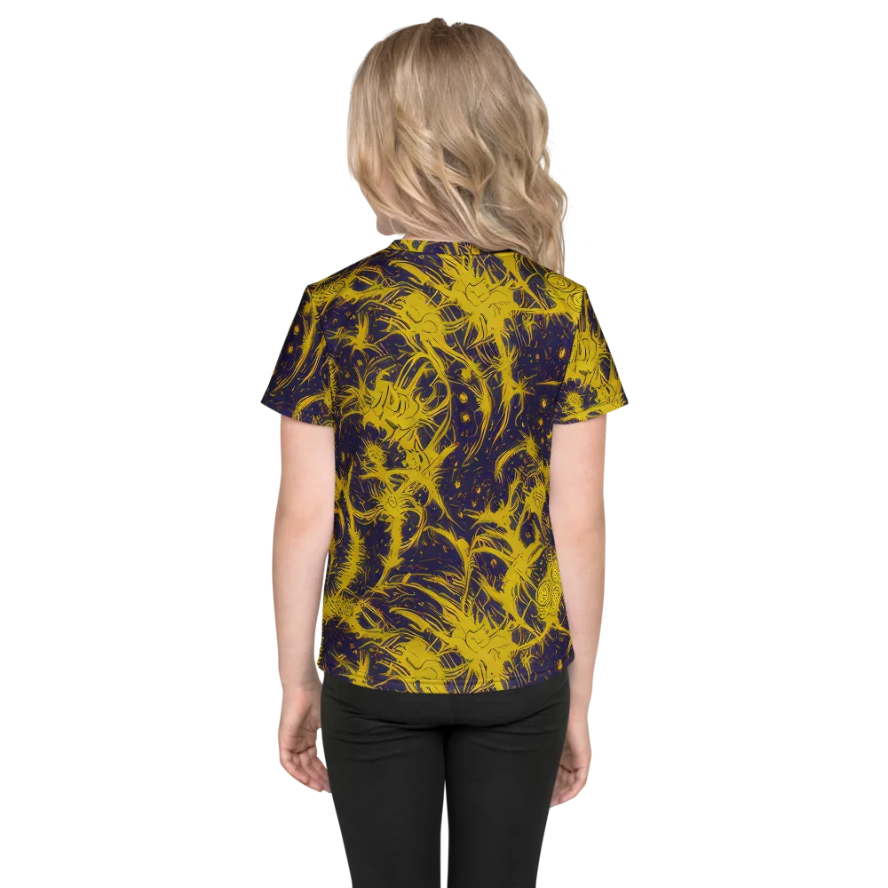 Golden Thornspell on Kids Crew Neck T-Shirt — Back