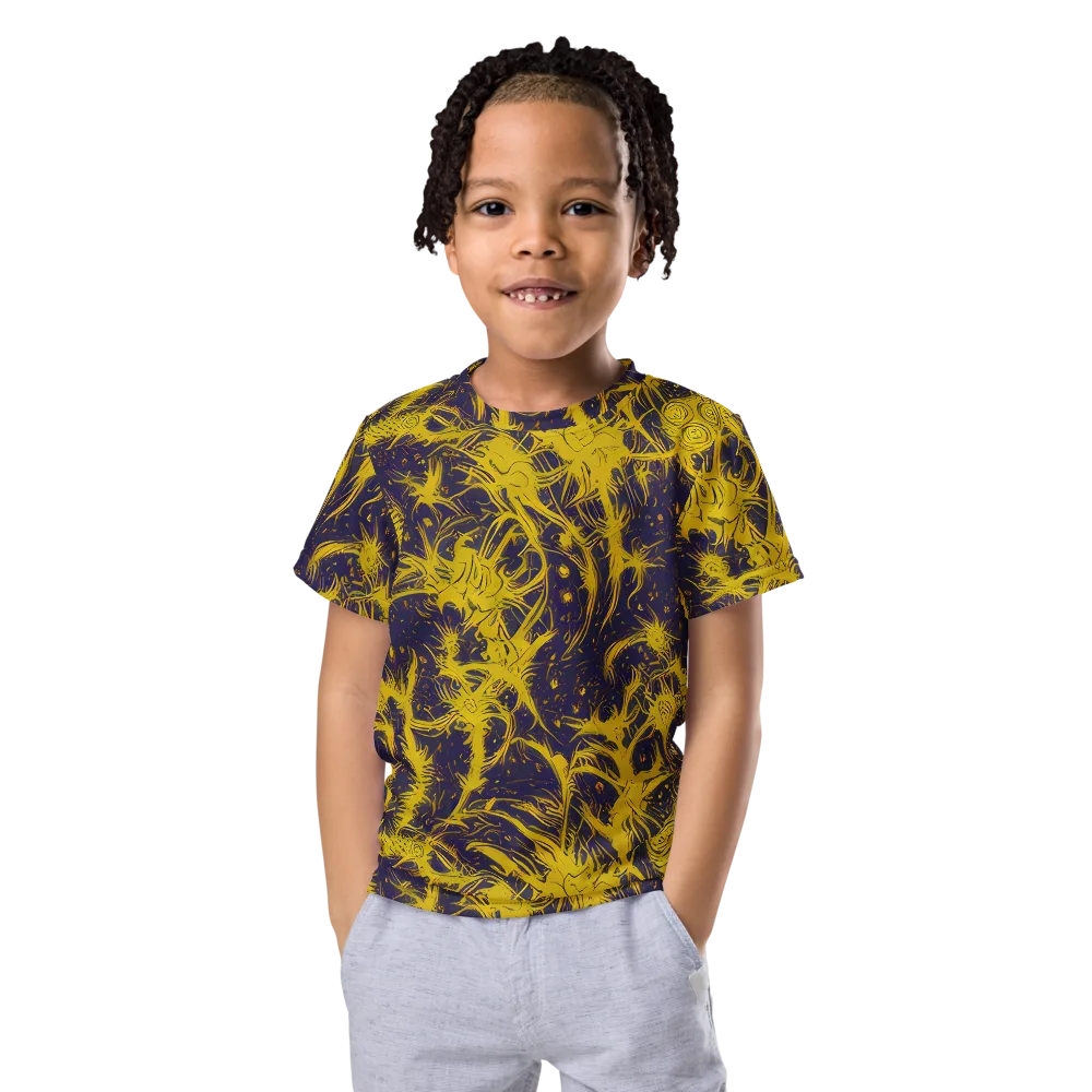 Golden Thornspell on Kids Crew Neck T-Shirt — Front