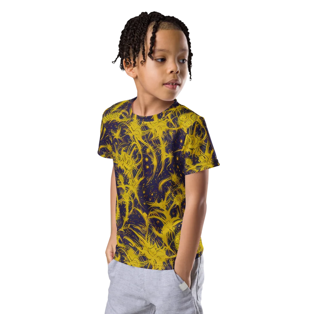 Golden Thornspell on Kids Crew Neck T-Shirt — Left Front