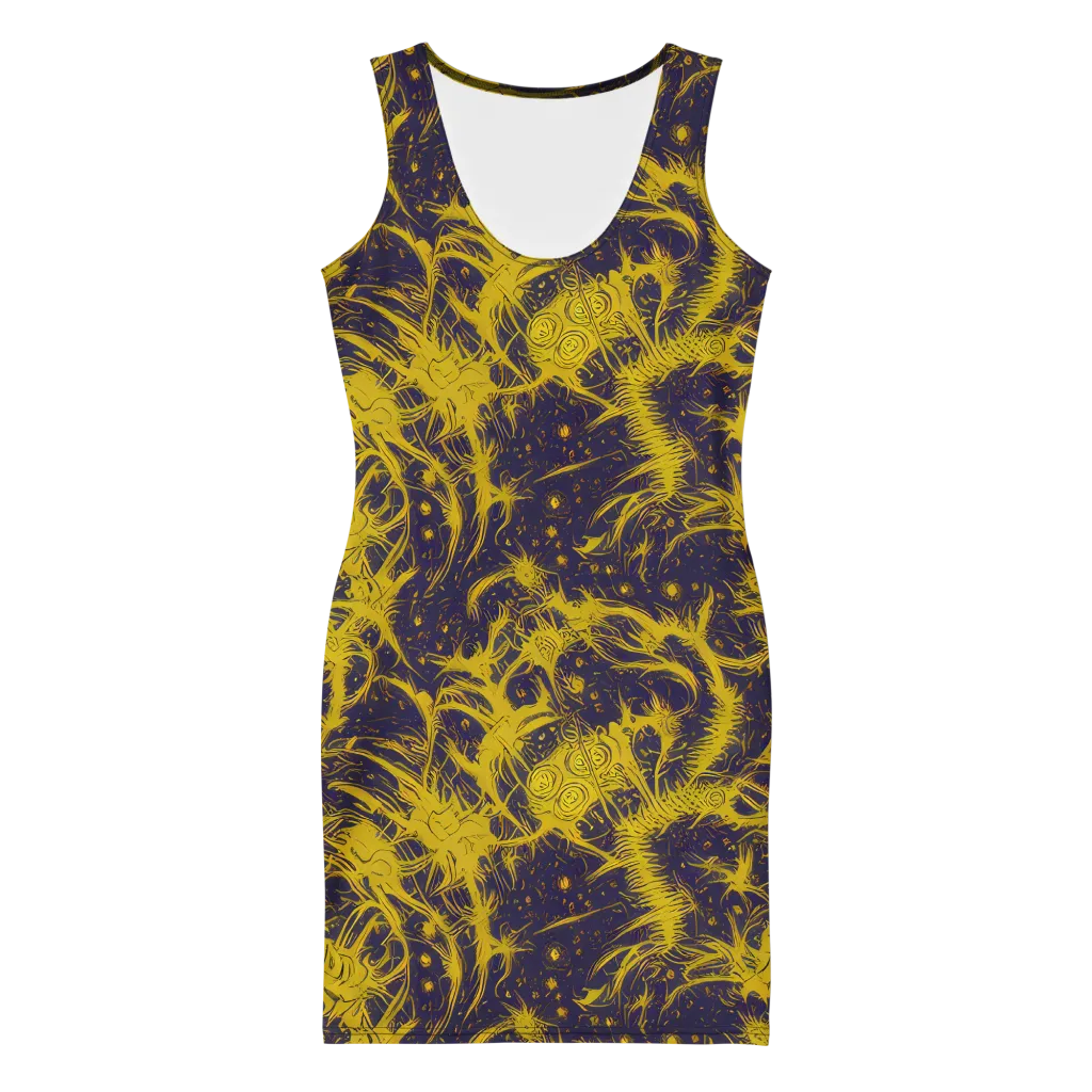 Golden Thornspell on Bodycon Dress — Front