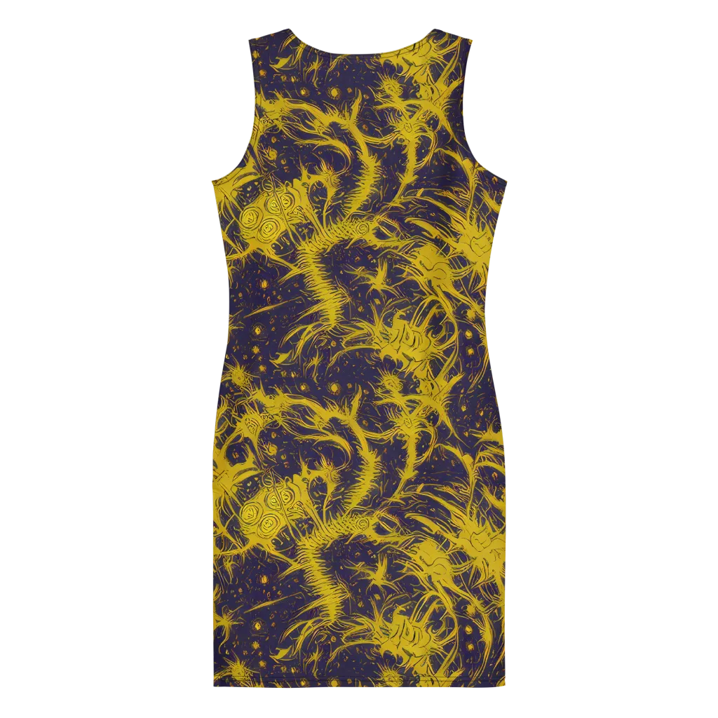 Golden Thornspell on Bodycon Dress — Back