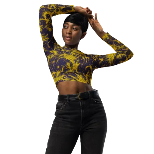 Golden Thornspell on a Long Sleeve Crop Top