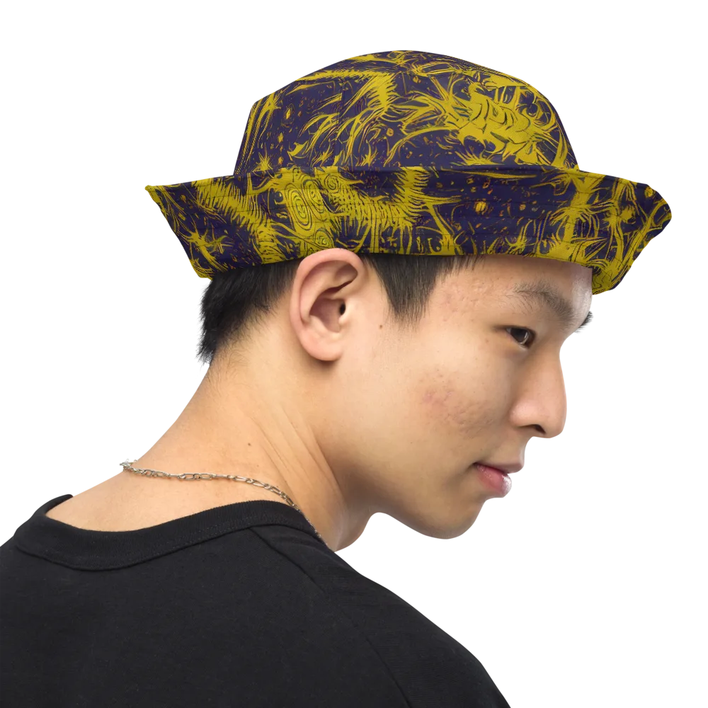 Golden Thornspell on Reversible Bucket Hat — Right Outside