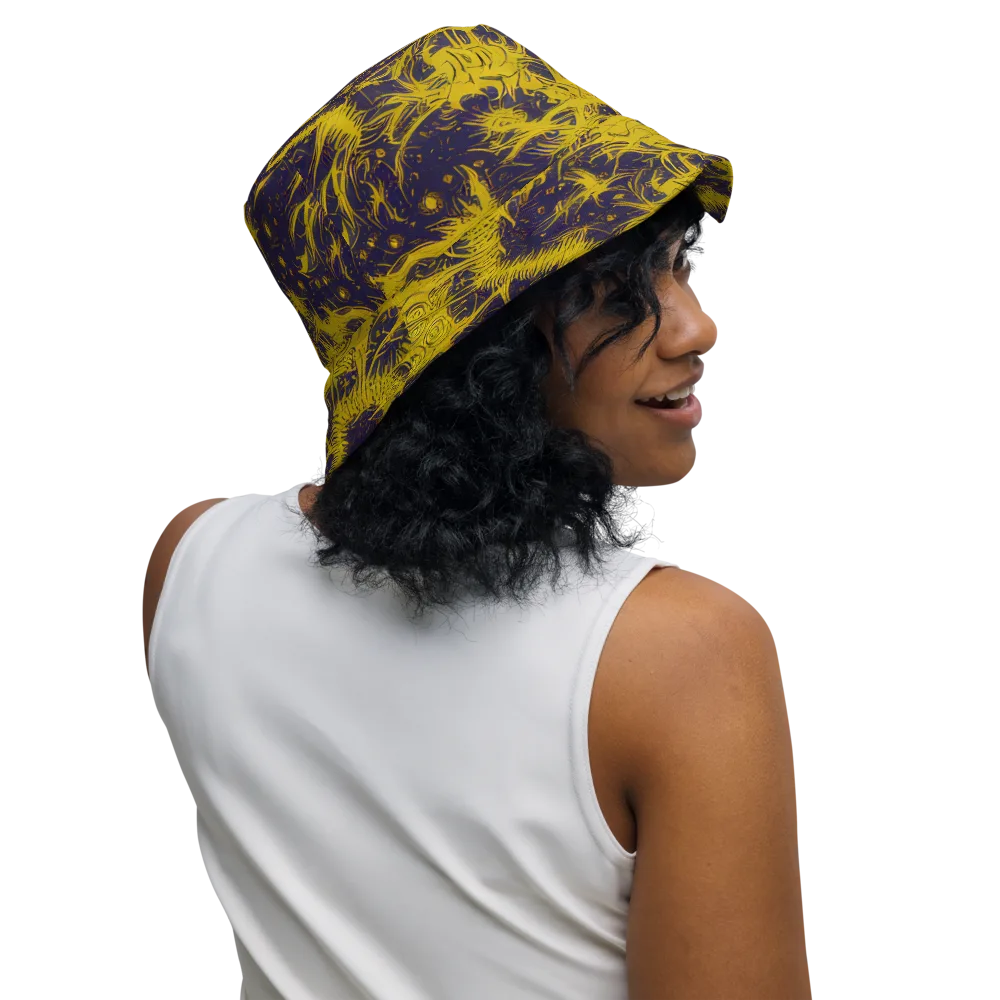 Golden Thornspell on Reversible Bucket Hat — Right Outside