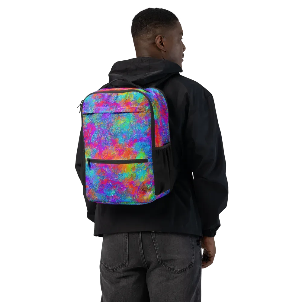 Acid Azure on Utility Backpack — Back
