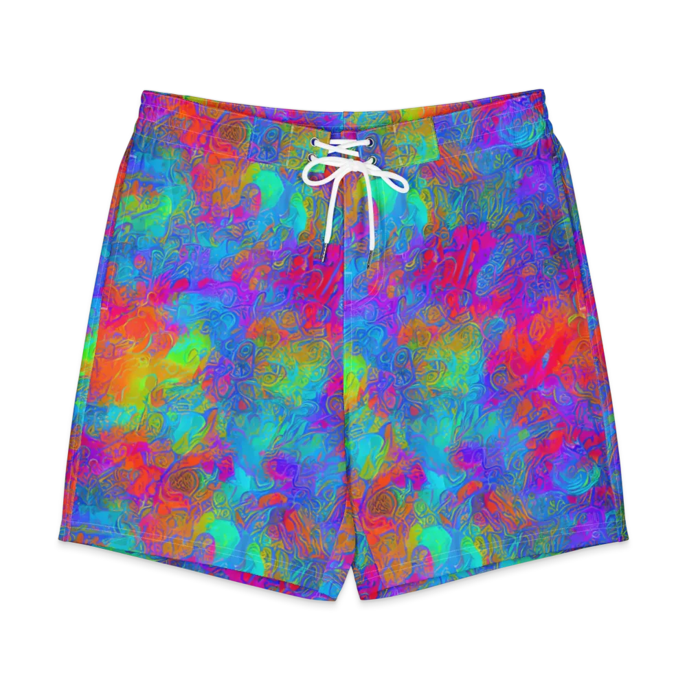 Acid Azure on Men's Board Shorts — Front