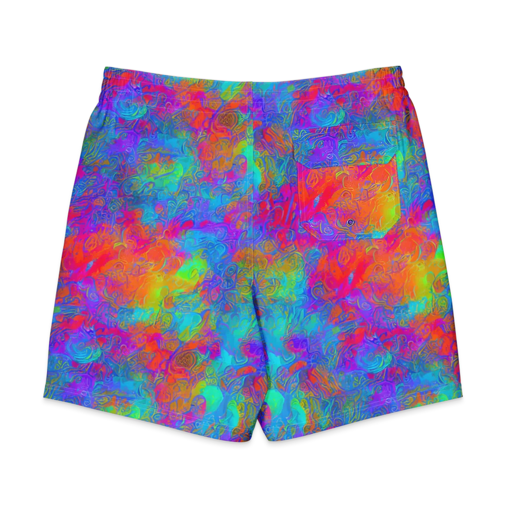 Acid Azure on Men's Board Shorts — Back