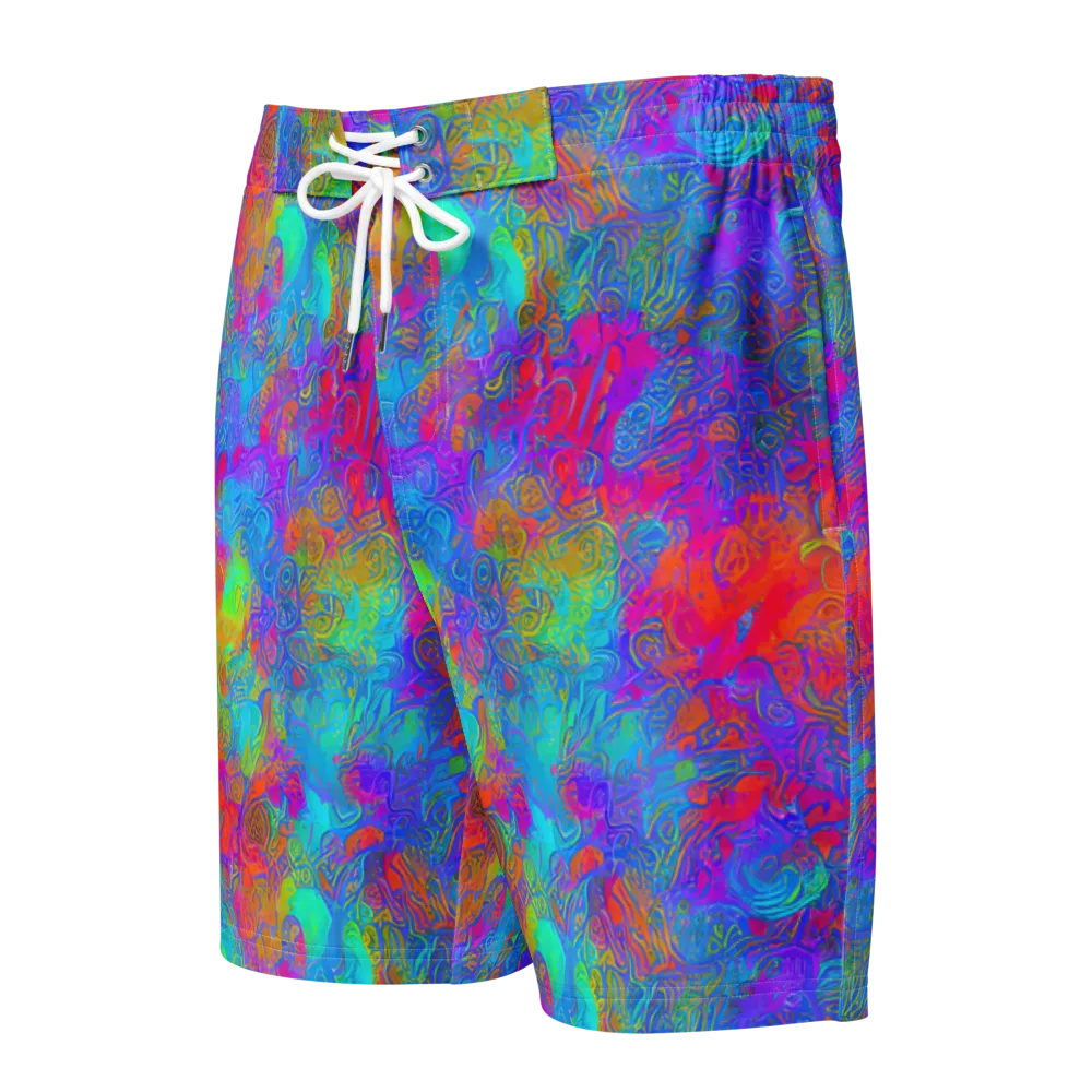 Acid Azure on Men's Board Shorts — Front
