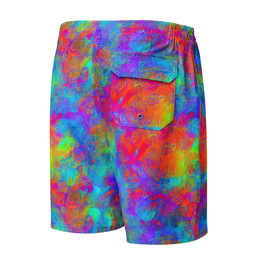 Acid Azure on Men's Board Shorts — Back