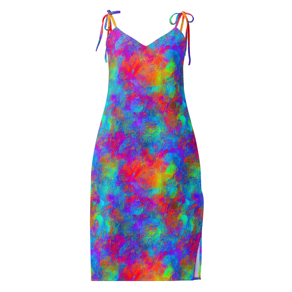 Acid Azure on Slip Dress — Front