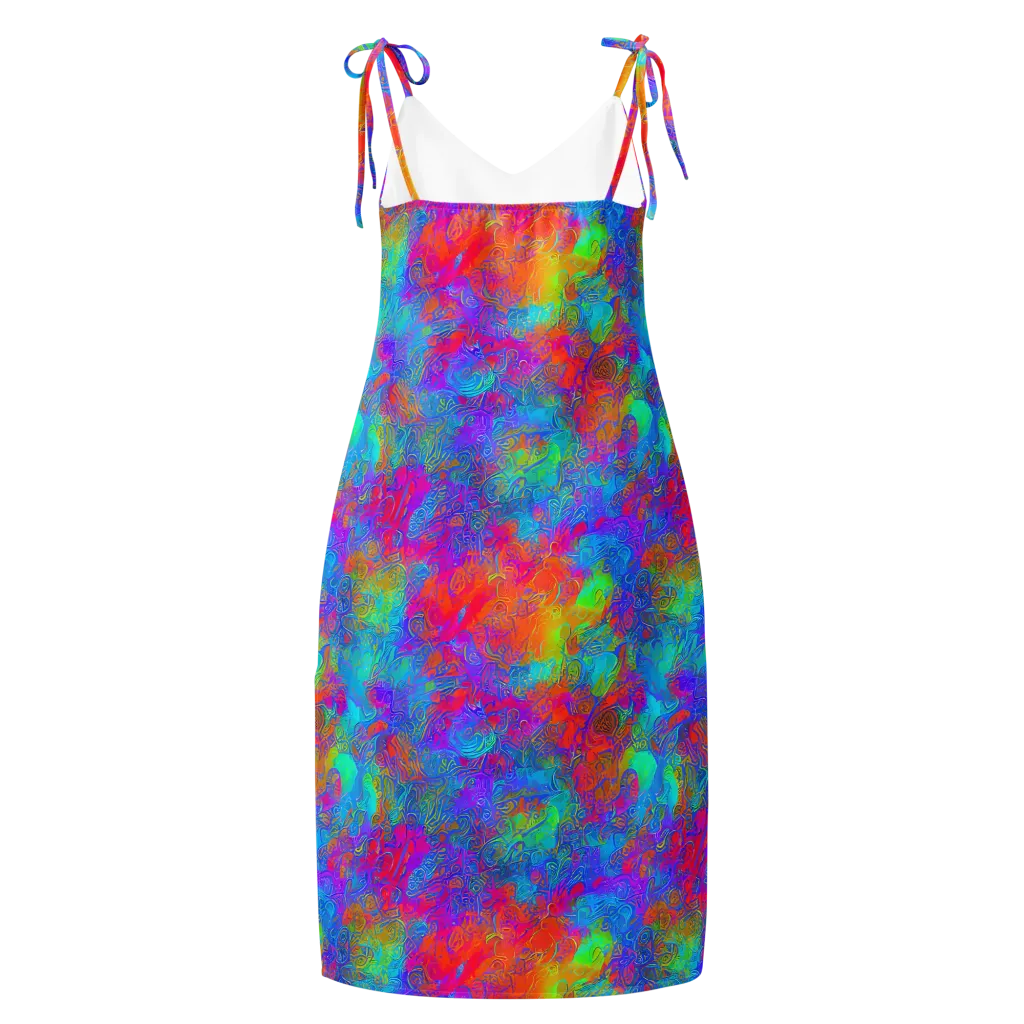 Acid Azure on Slip Dress — Back