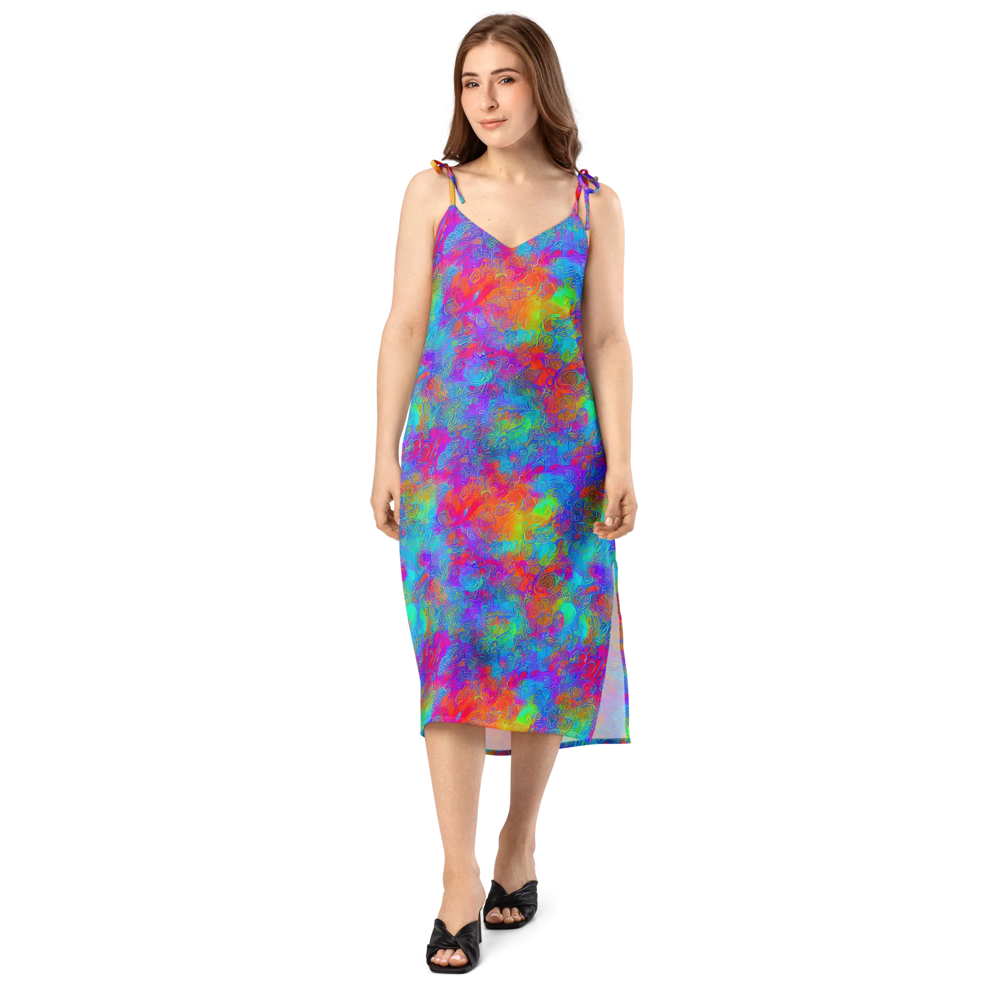 Acid Azure on Slip Dress — Front