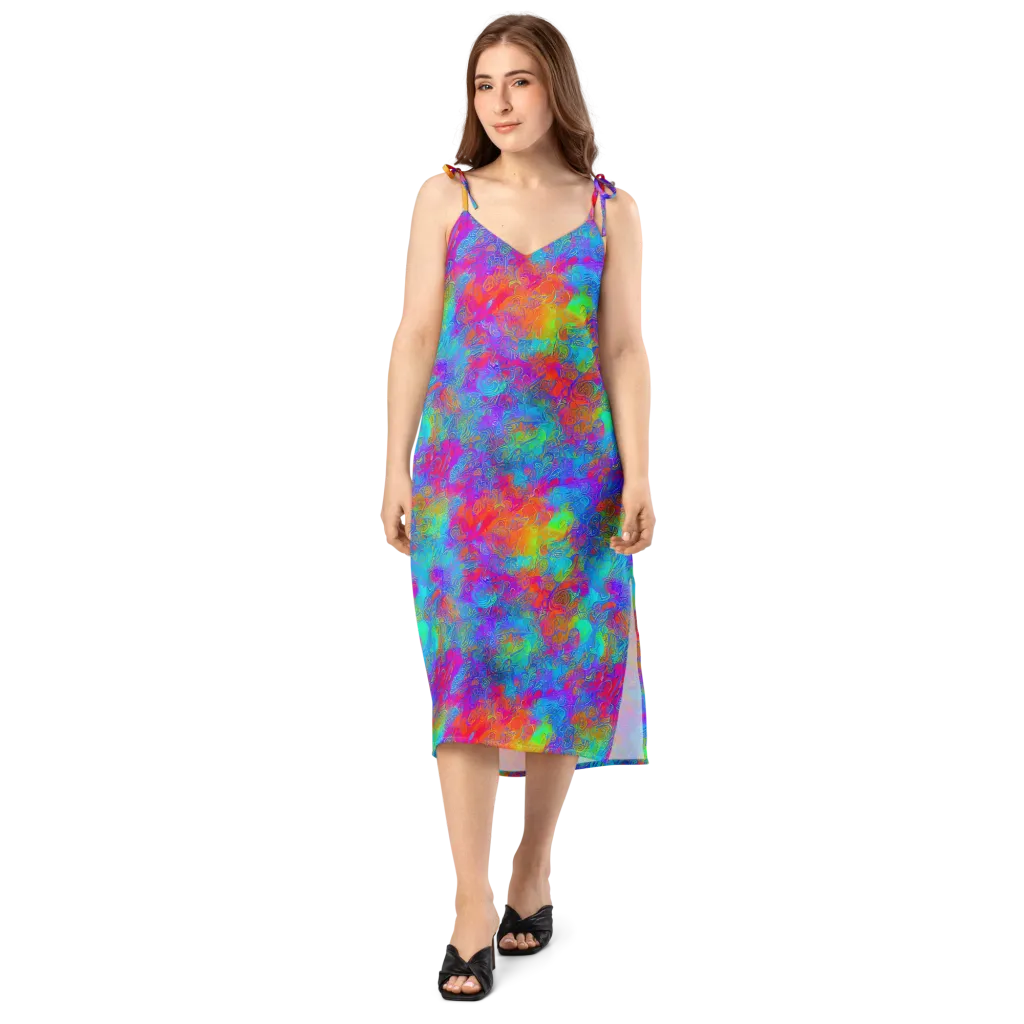 Acid Azure on Slip Dress — Front