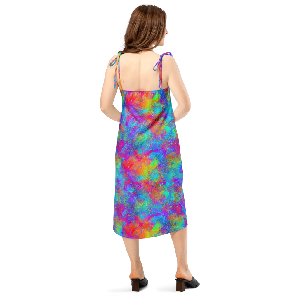Acid Azure on Slip Dress — Back