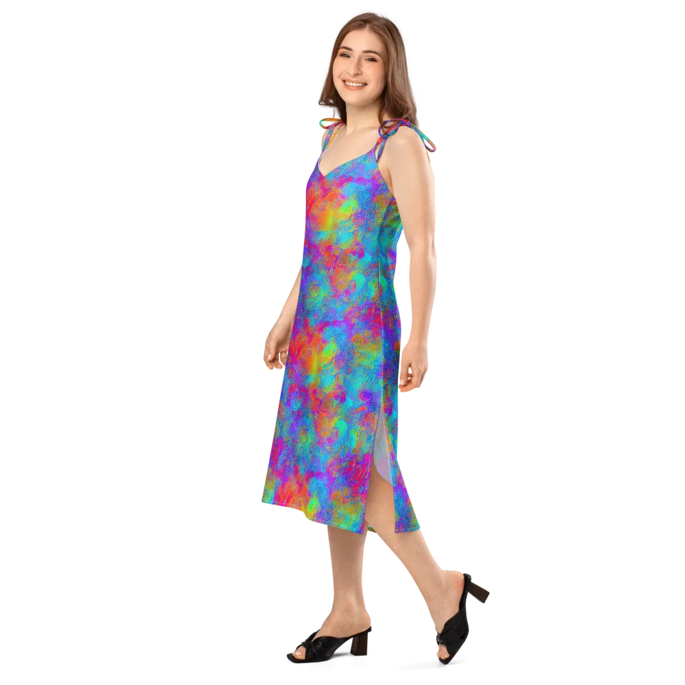 Acid Azure on Slip Dress — Left Front