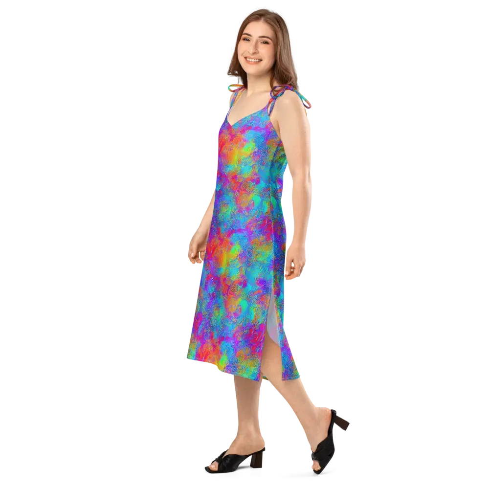 Acid Azure on Slip Dress — Left Front