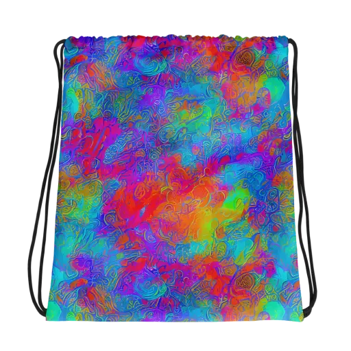 Acid Azure on a Drawstring Bag