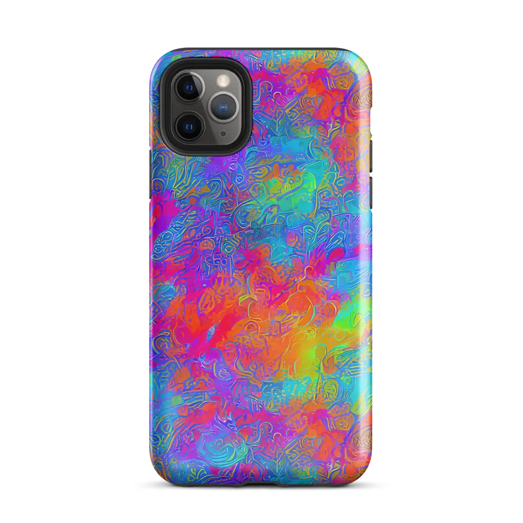 Acid Azure on Tough Case for iPhone® — Front
