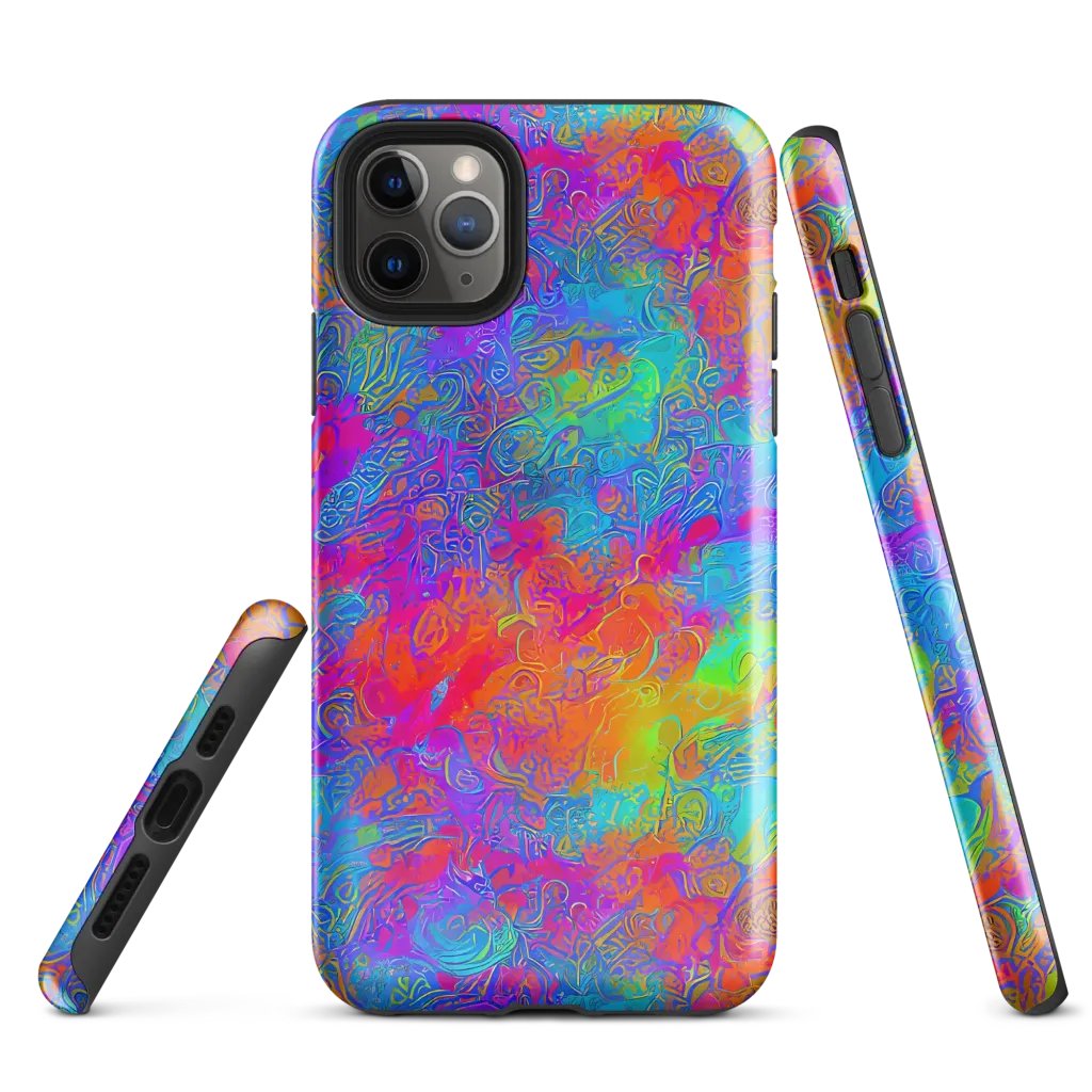 Acid Azure on Tough Case for iPhone® — Front