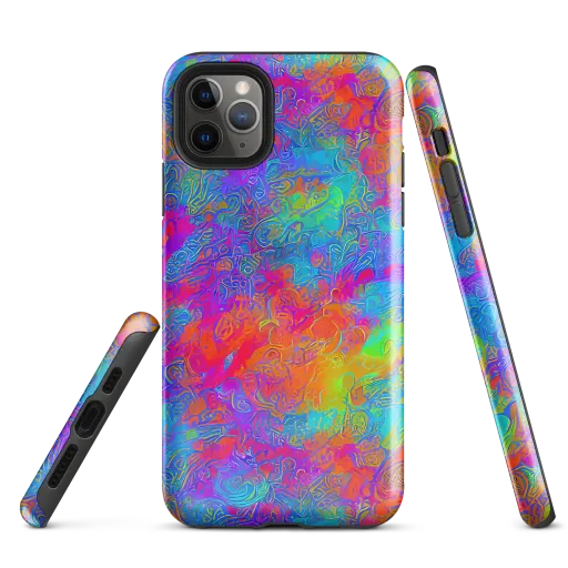 Acid Azure on a Tough Case for iPhone®