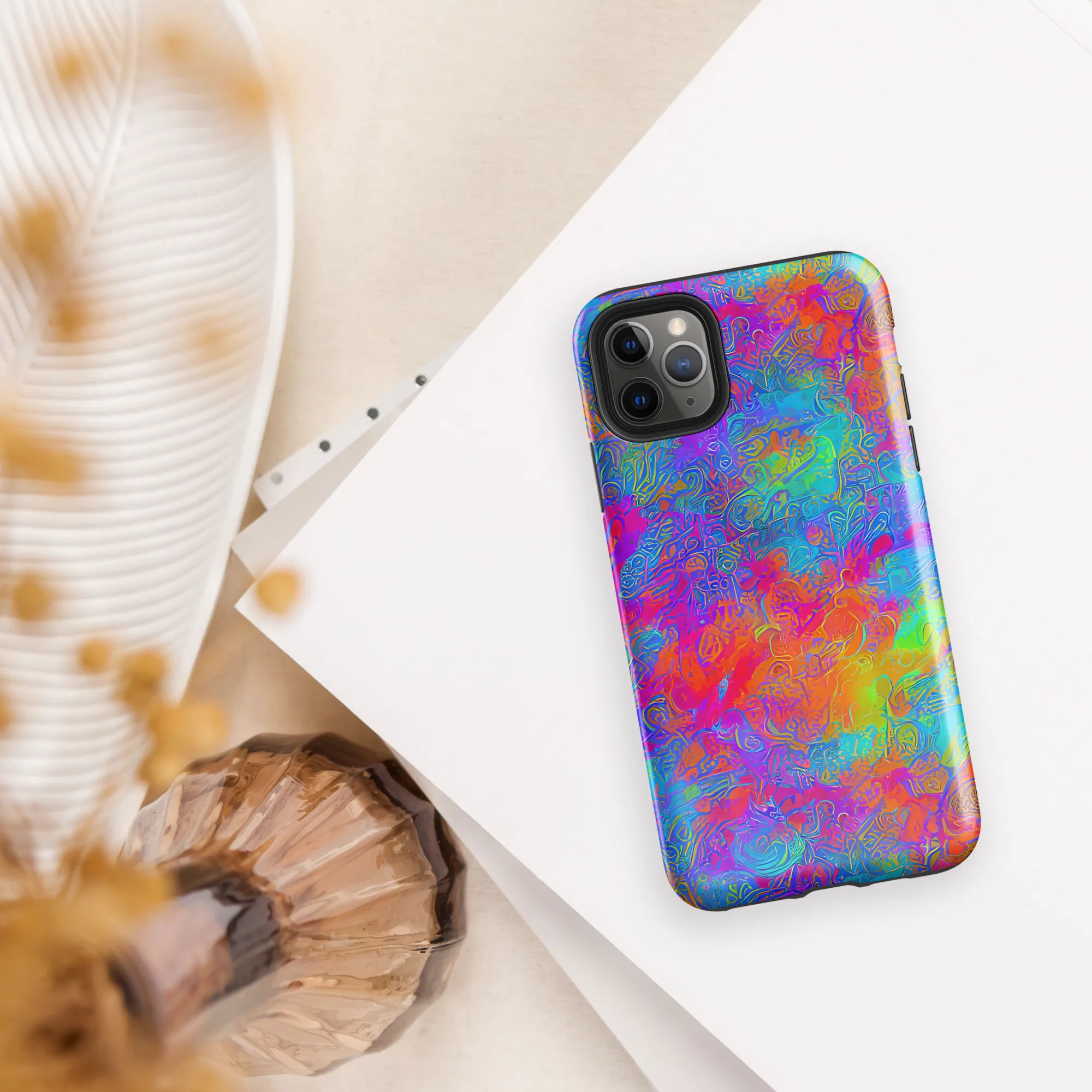 Acid Azure on Tough Case for iPhone® — Front