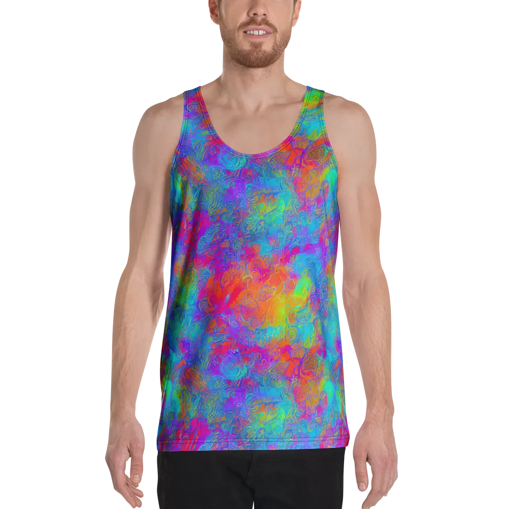 Acid Azure on Men's Tank Top — Front