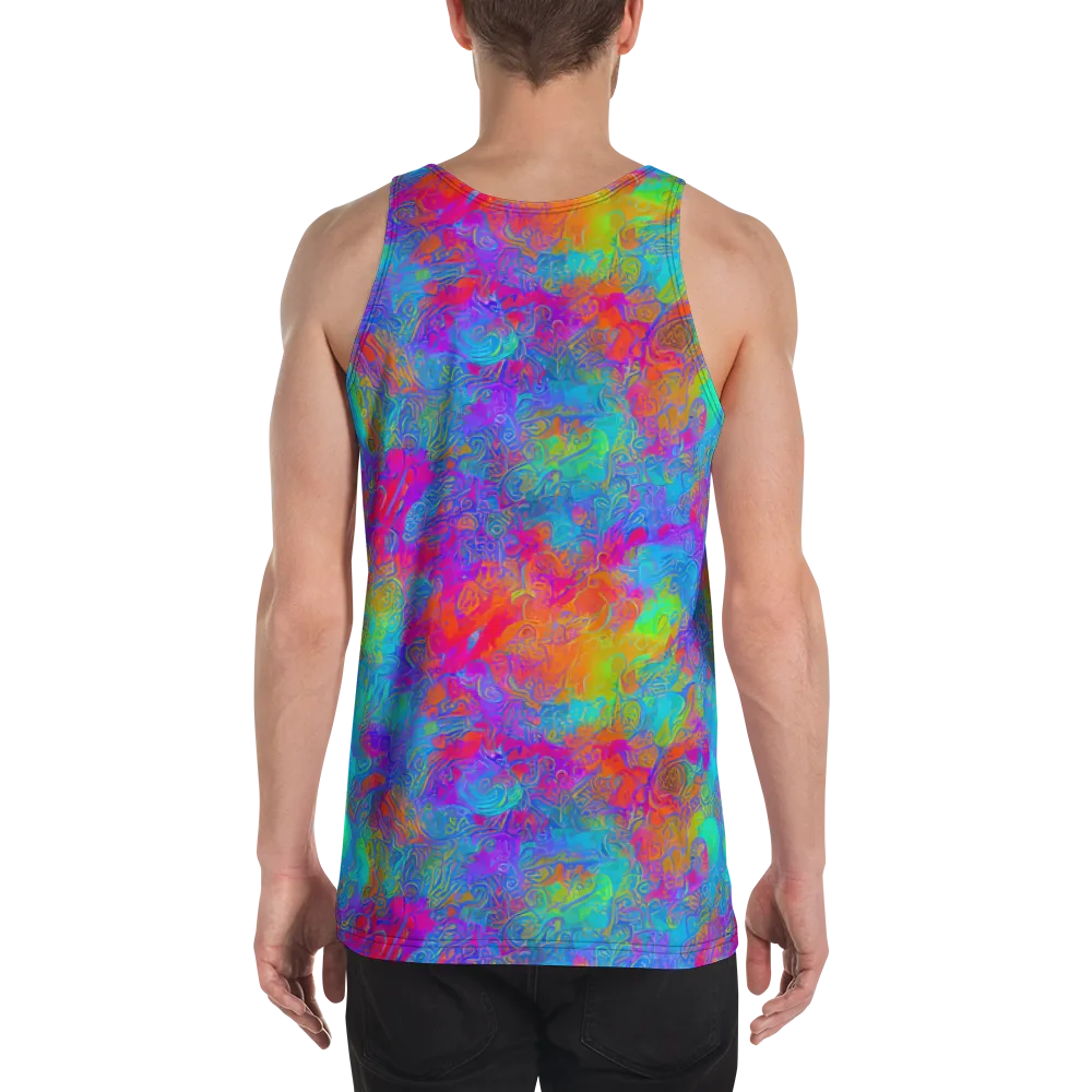 Acid Azure on Men's Tank Top — Back