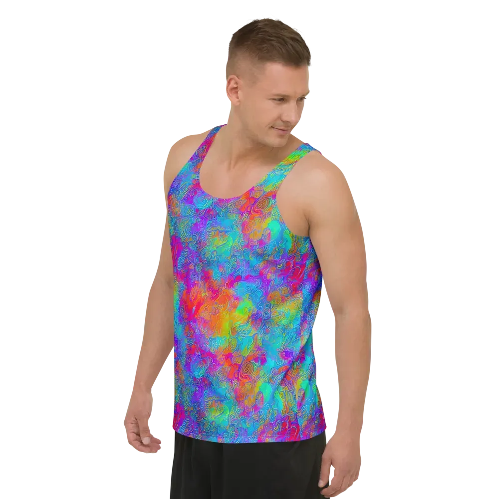 Acid Azure on Men's Tank Top — Left Front