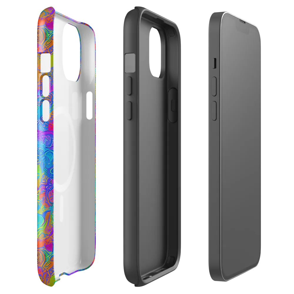 Acid Azure on MagSafe Tough Case for iPhone® — Front