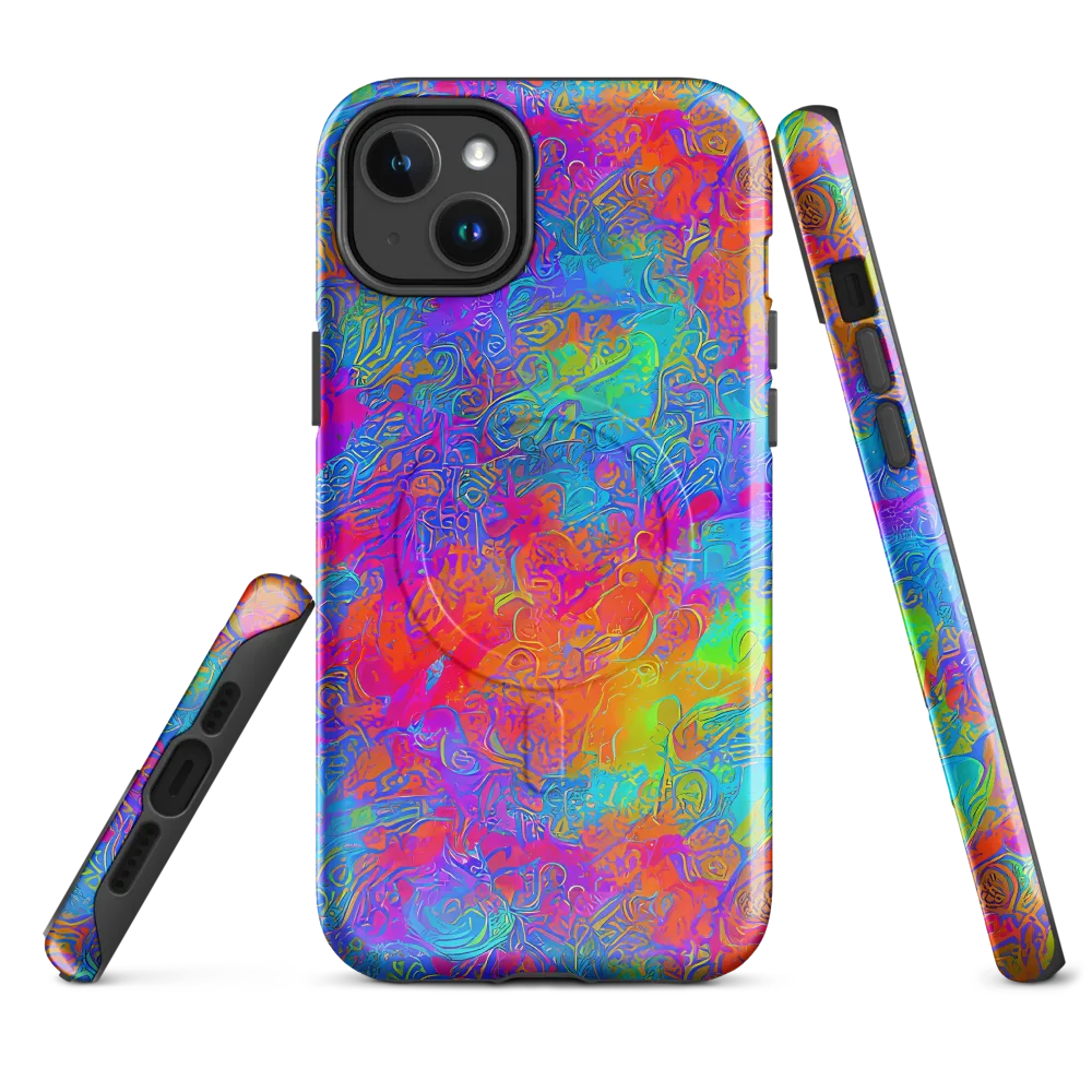 Acid Azure on MagSafe Tough Case for iPhone® — Front