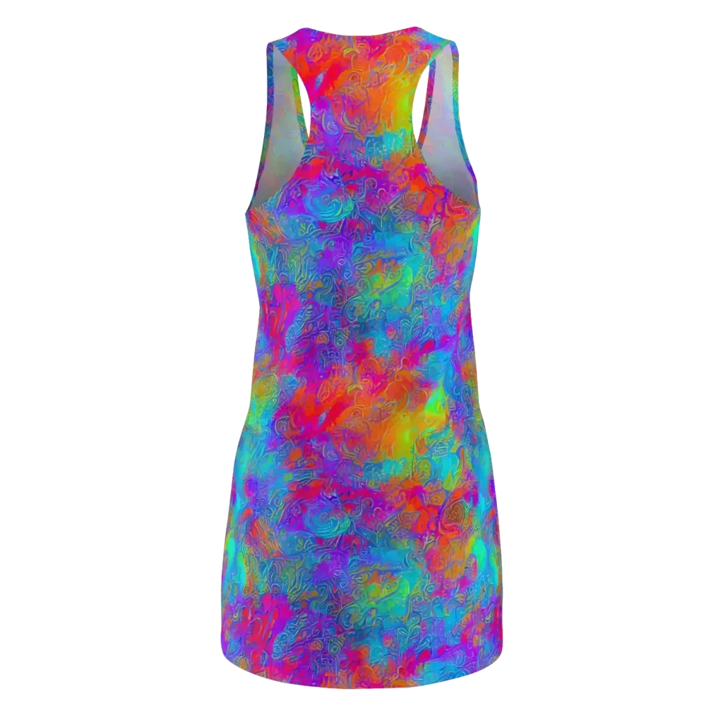 Acid Azure on Racerback Dress — Back