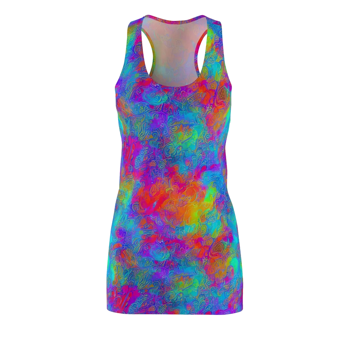 Acid Azure on Racerback Dress — Front