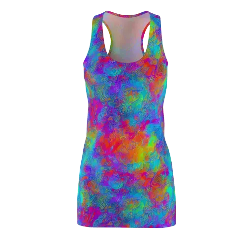 Acid Azure on a Racerback Dress