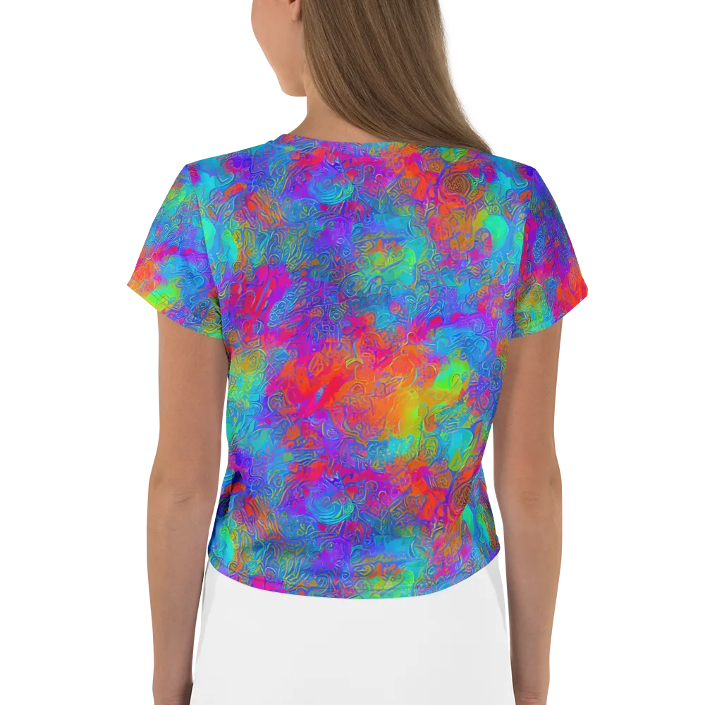 Acid Azure on Crop Tee — Back