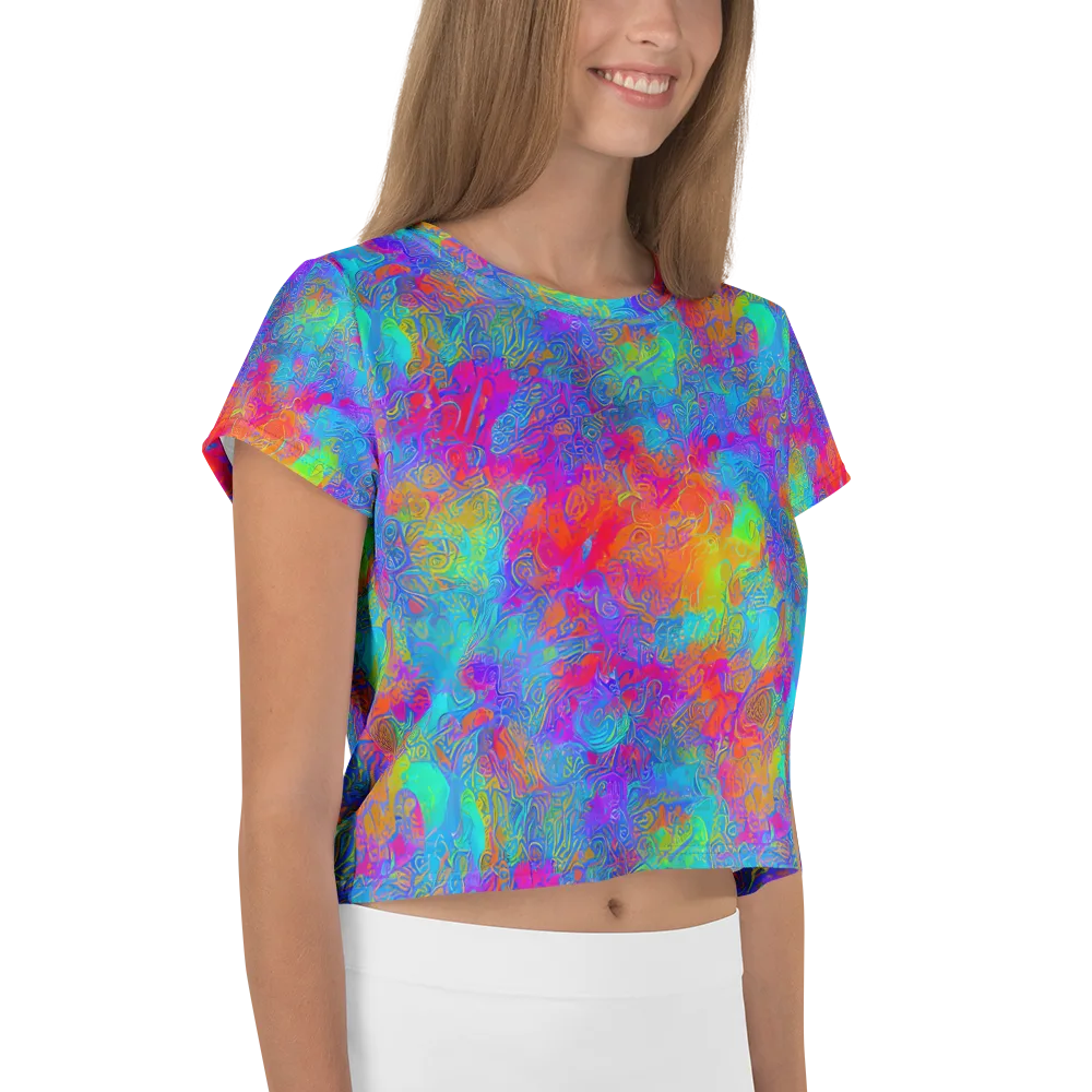 Acid Azure on Crop Tee — Right