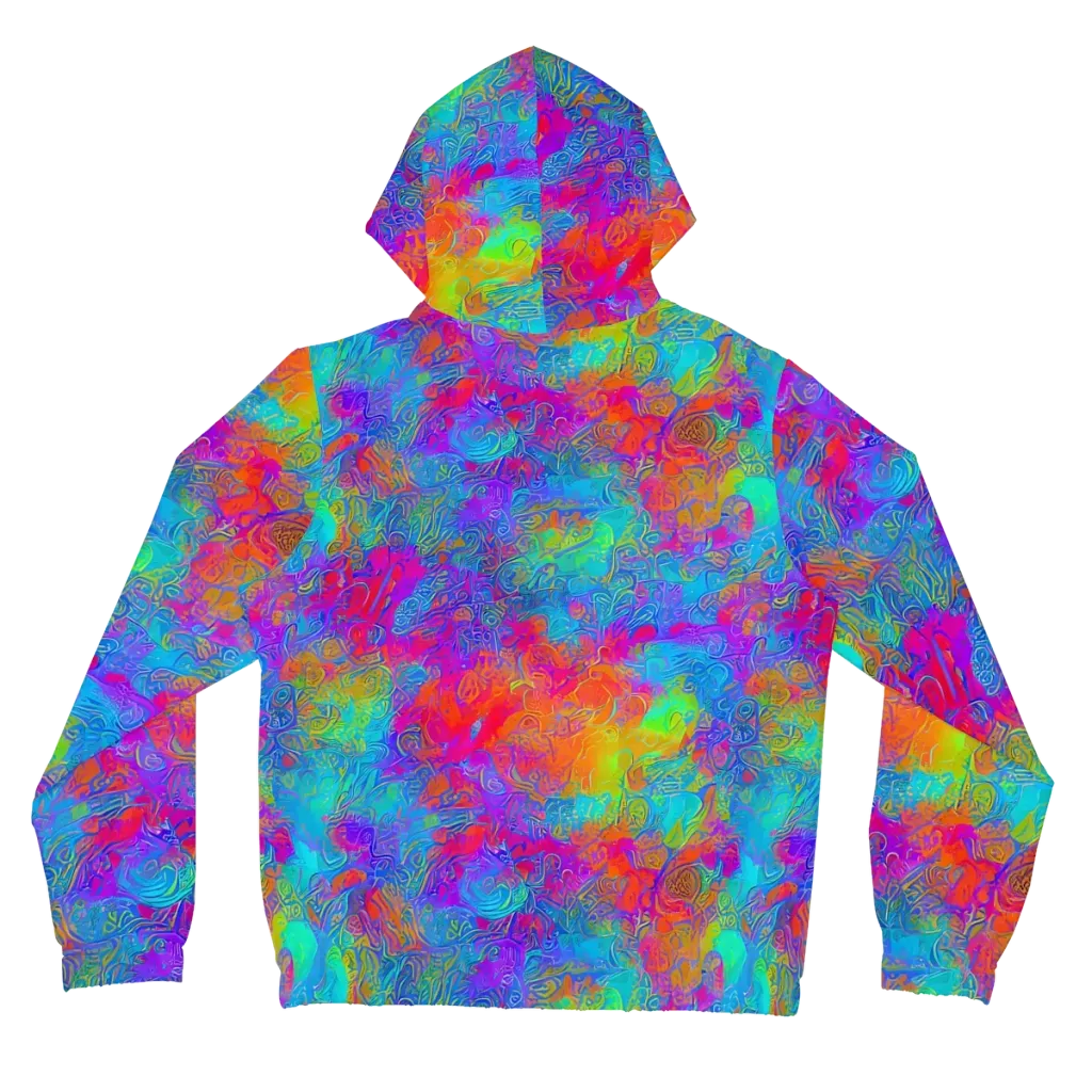 Acid Azure on Women's Full-Zip Hoodie — Back