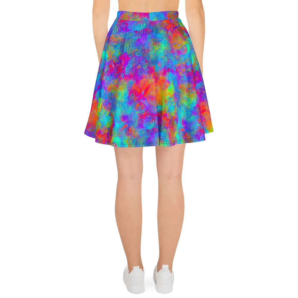 Acid Azure on Skater Skirt — Back