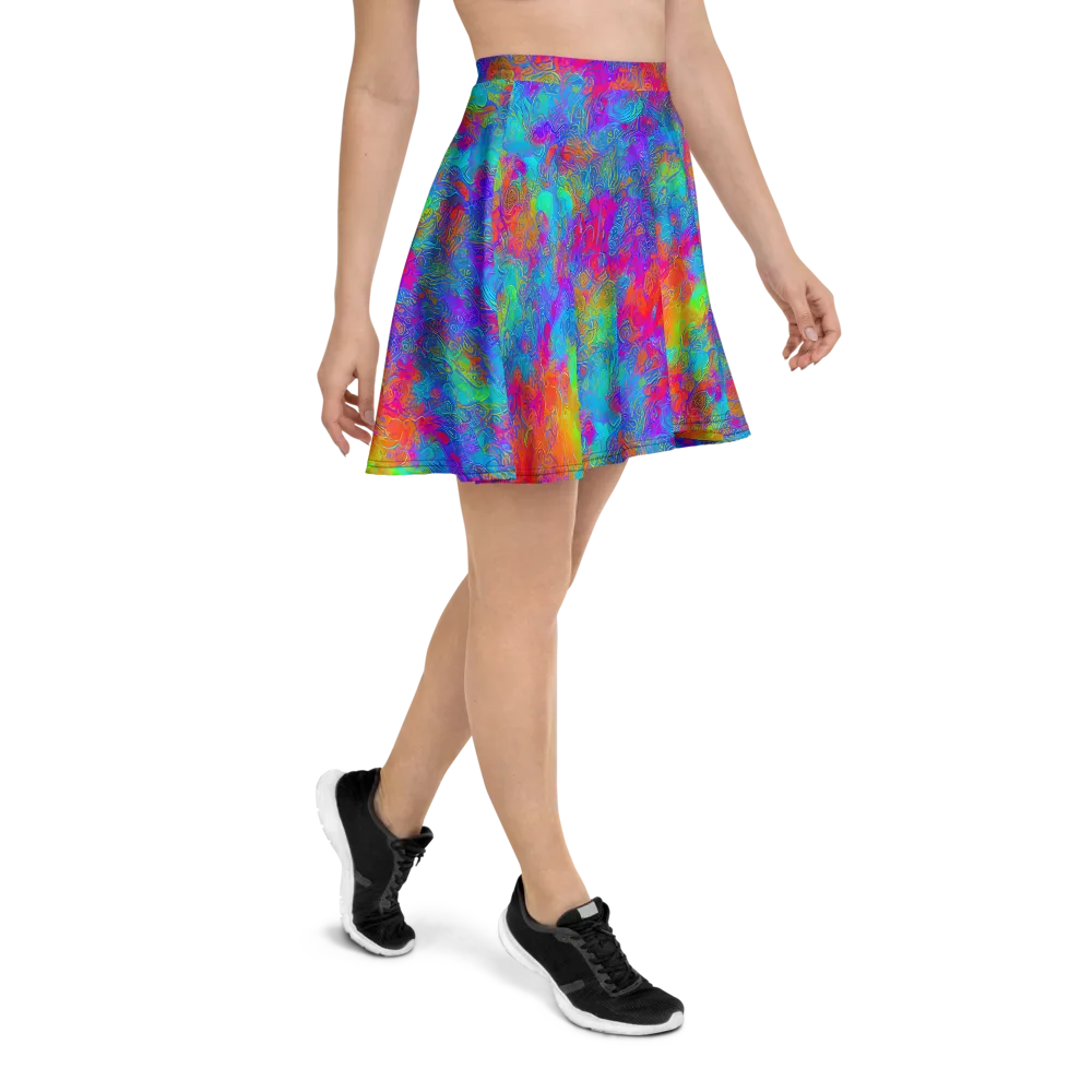 Acid Azure on Skater Skirt — Right