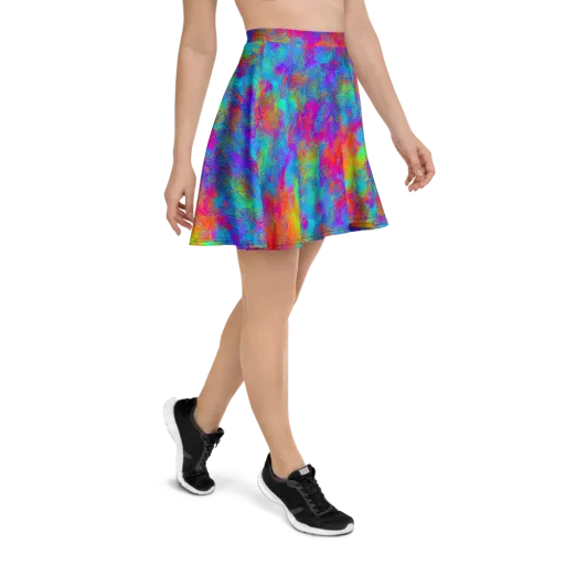 Acid Azure on a Skater Skirt