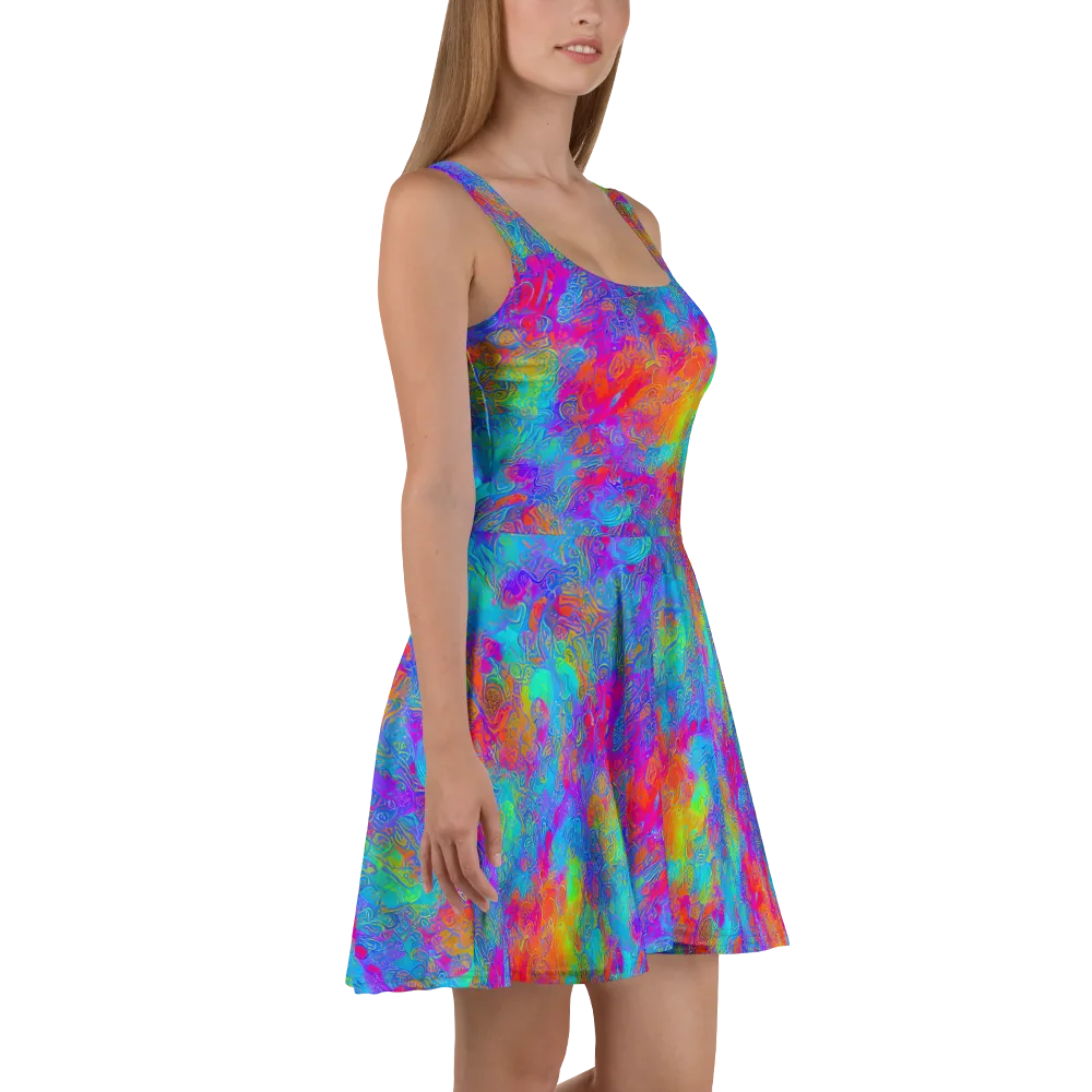 Acid Azure on Skater Dress — Right