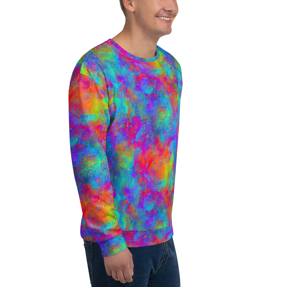 Acid Azure on Sweatshirt — Right Front