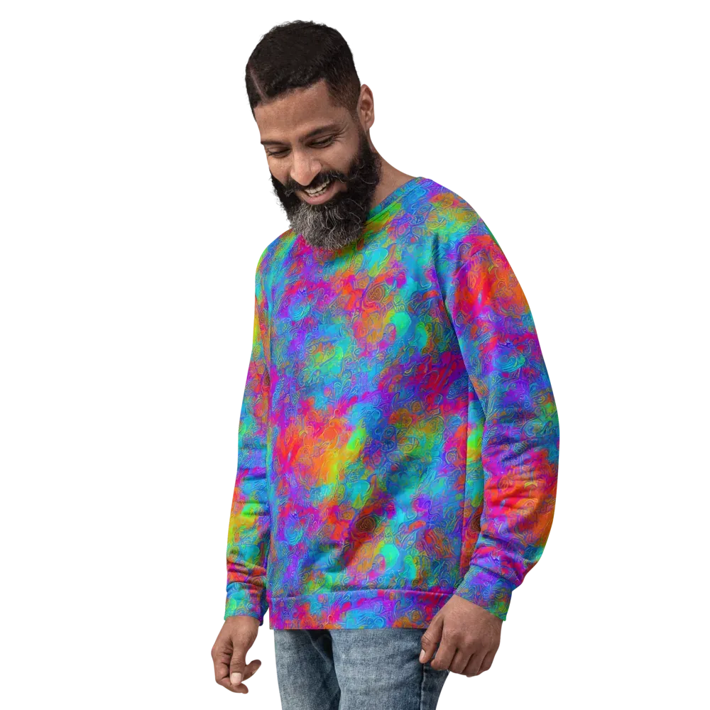 Acid Azure on Sweatshirt — Left Front