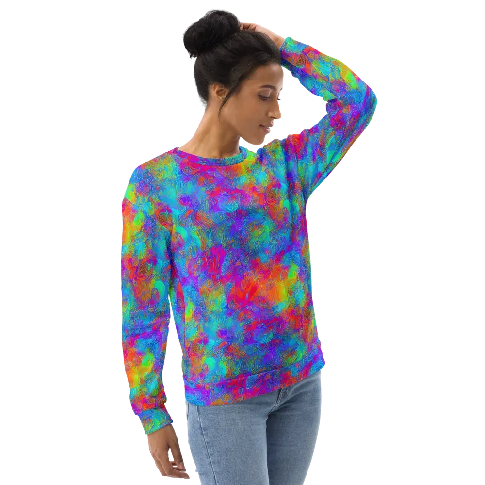 Acid Azure on Sweatshirt — Right Front
