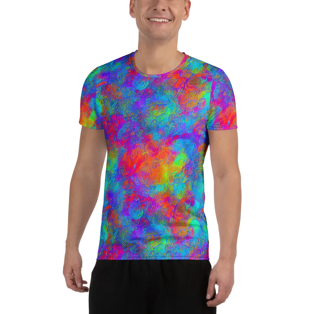 Acid Azure on Men's Athletic T-Shirt — Front