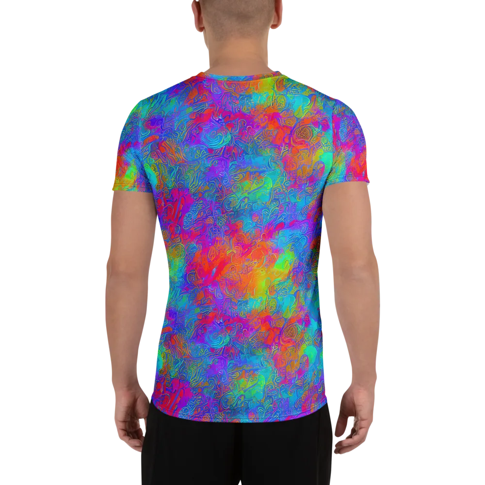 Acid Azure on Men's Athletic T-Shirt — Back