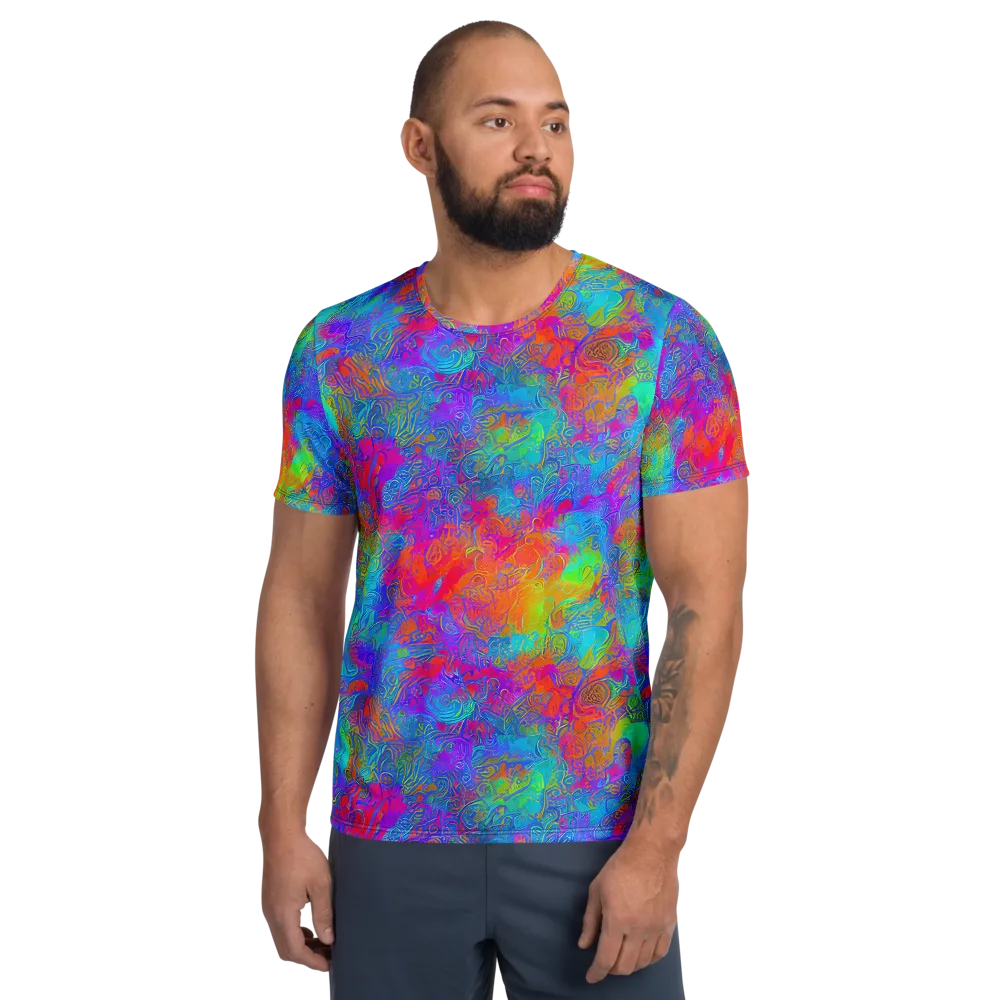 Acid Azure on Men's Athletic T-Shirt — Front