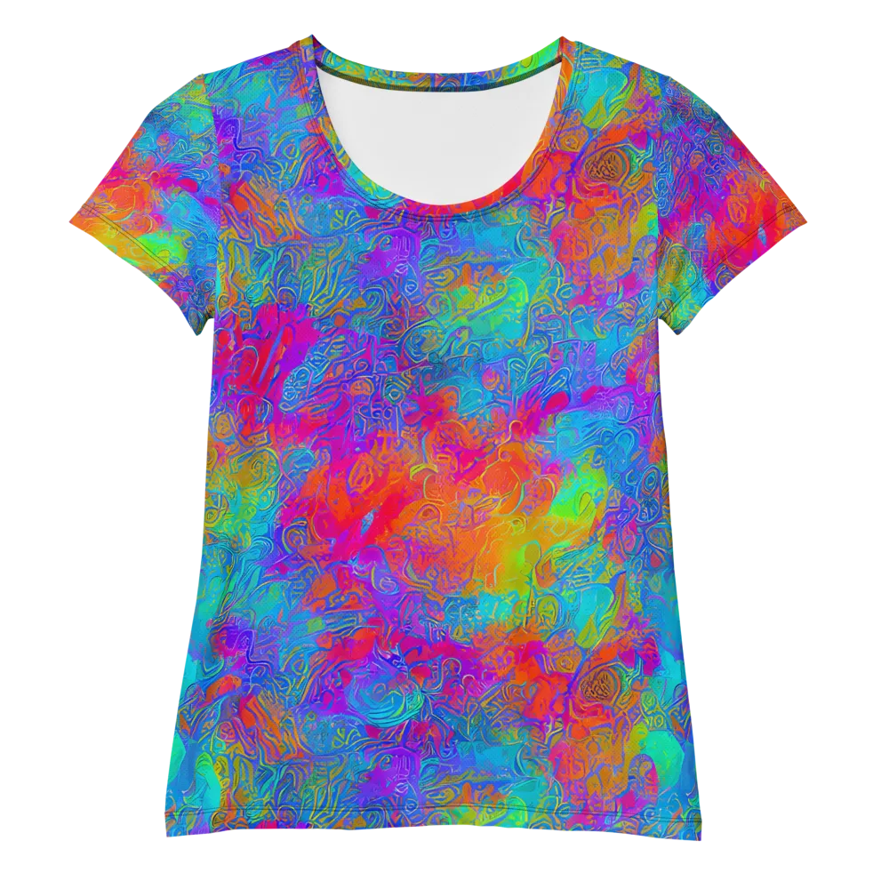 Acid Azure on Women's Athletic T-Shirt — Front